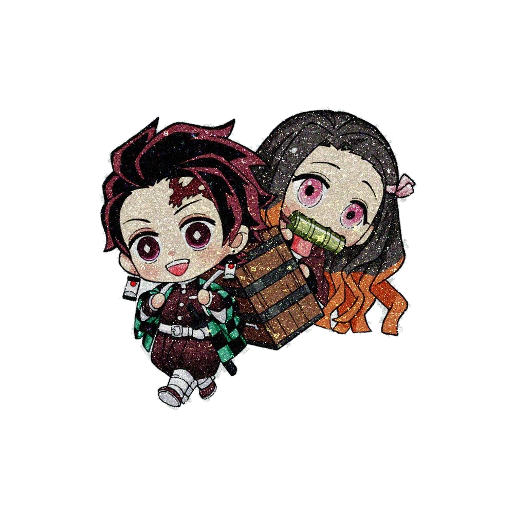 Tanijro x Nezuko Glitter Sticker
